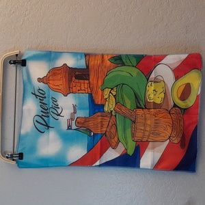 Puerto Rico Kitchen Towel Flag Mortar Pestle Platanos Novelty Souvenir NIP